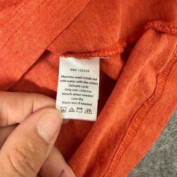 Psycho Bunny Designer Orange 100% Cotton V-Neck T-Shirt Size 4/Small - Picture 5 of 8